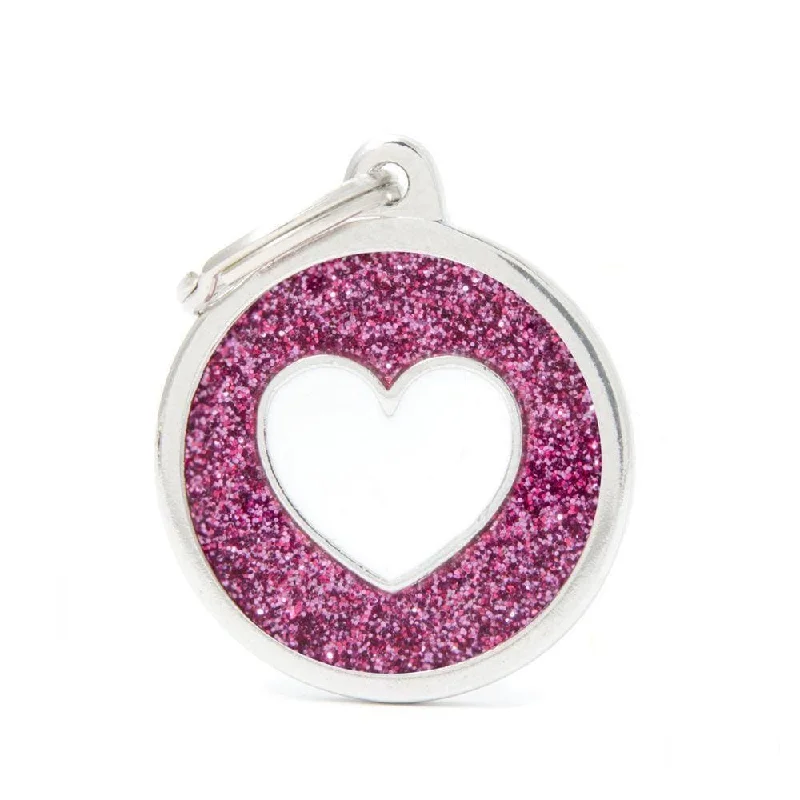  . **Dog toy sound ball**Shine Pink Circle With White Heart