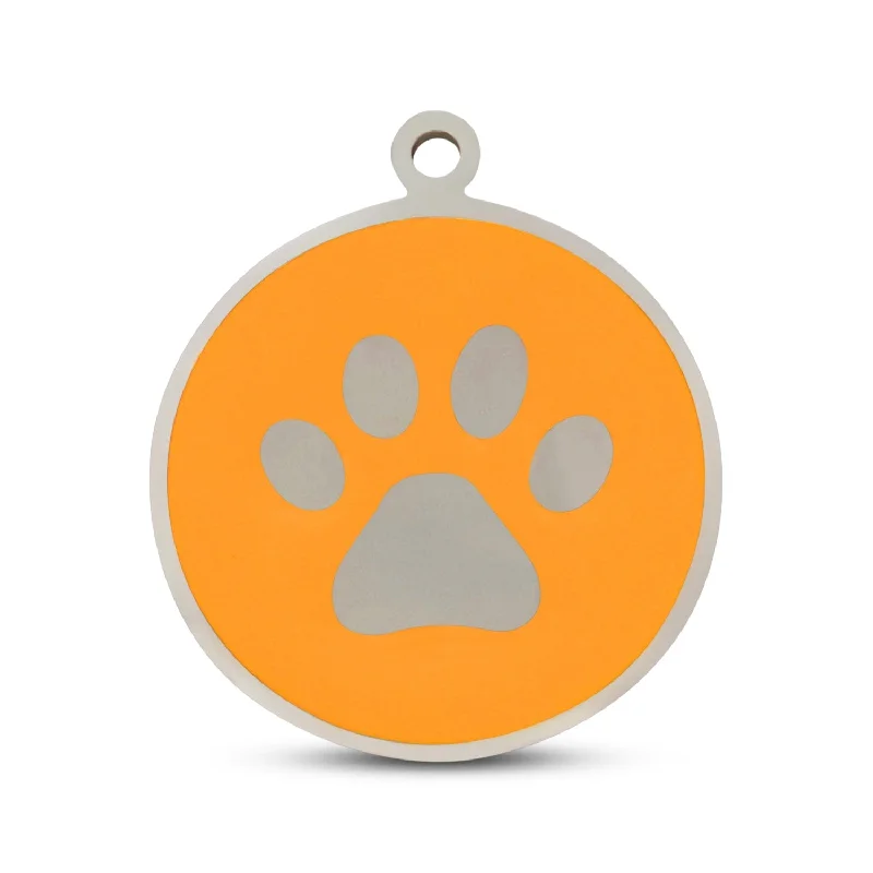  . **Dog paw cream is winter**Orange Paw in Stainless Steel With Enamel