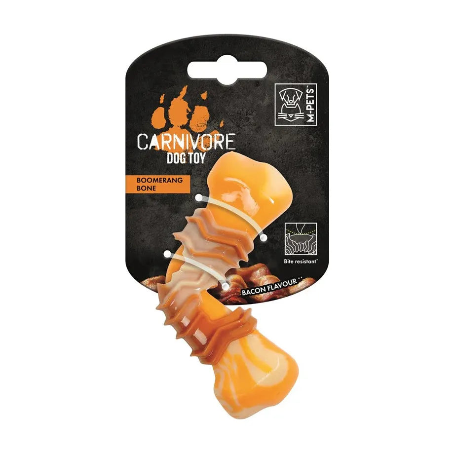 - Brand XX cat toy selectionsM-PETS CARNIVORE Dog Toy Boomerang Bone - Bacon (Yellow) - Brand XX cat toy selectionsM-PETS CARNIVORE Dog Toy Boomerang Bone - Bacon (Yellow)