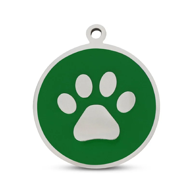 ### Cat accessoriesGreen Paw in Stainless Steel With Enamel