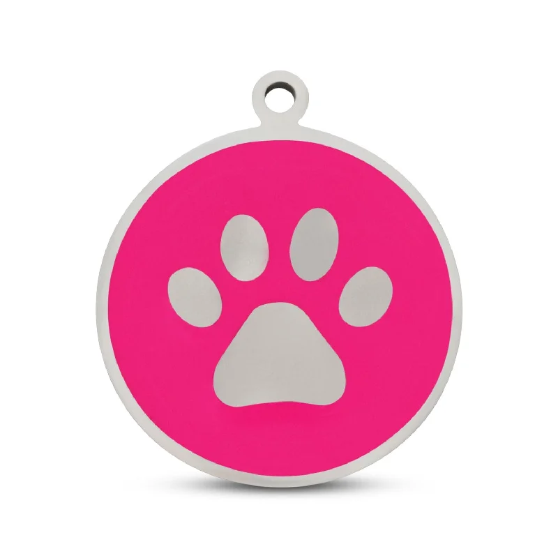  . **Cat scratching board corrugated paper**Hot Pink Paw in Stainless Steel With Enamel