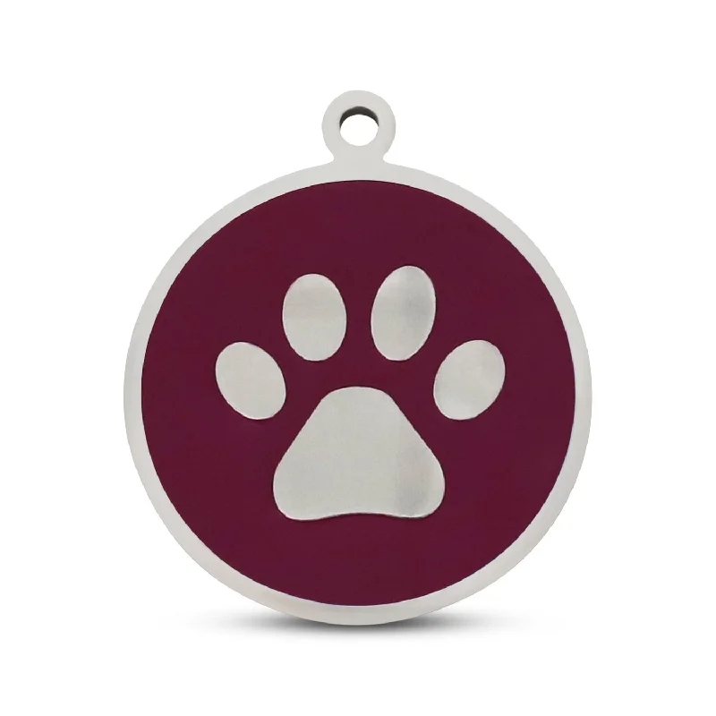  . **Cat toy cat teaser**Purple Paw in Stainless Steel With Enamel