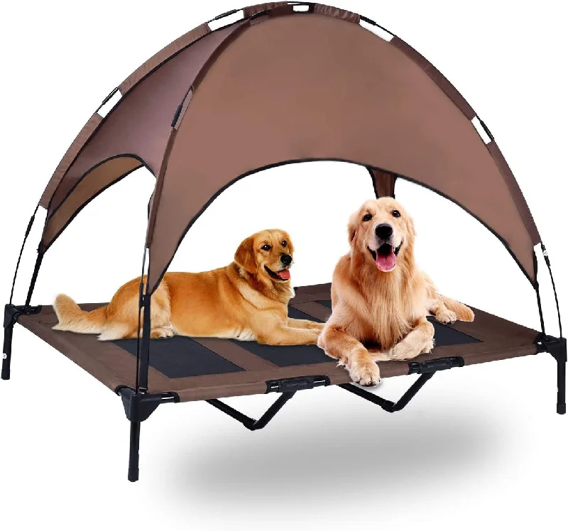 - Dog anti-slip matElevated Pet Cot with Canopy, Portable Raised Pet Cot for Camping or Beach, Removable Canopy, Durable 1680D Oxford Fabric Raised Mesh Cot, Breathable Cooling Outdoor Dog Bed (Large, Brown) - Dog anti-slip matElevated Pet Cot with Canopy, Portable Raised Pet Cot for Camping or Beach, Removable Canopy, Durable 1680D Oxford Fabric Raised Mesh Cot, Breathable Cooling Outdoor Dog Bed (Large, Brown)
