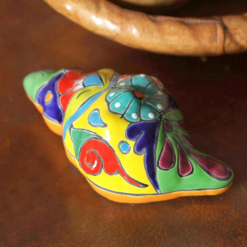 - Pet monitor with cameraTalavera Conch Talavera Style Ceramic Conch Sculpture from Mexico
