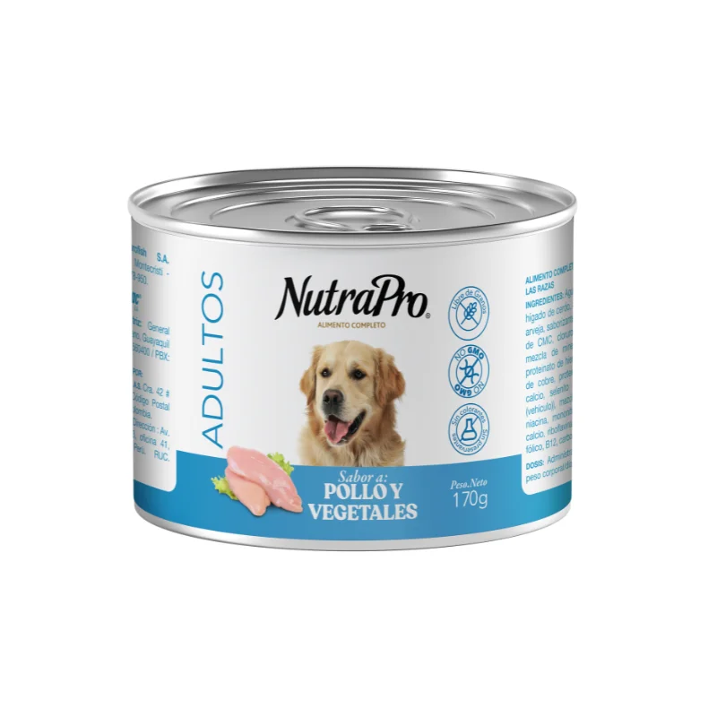 - ​​Christmas pet Christmas clothingNutrapro Perro Adulto Pollo Y Vegetales Lata 170Gr