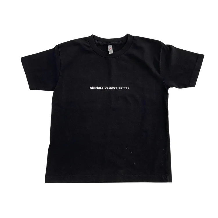 - Dog disposable foam shower gelPlant Active 'Animals Deserve Better' Kids Black T-Shirt - Dog disposable foam shower gelPlant Active 'Animals Deserve Better' Kids Black T-Shirt