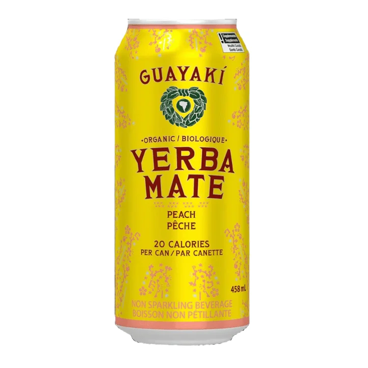 ---CLEARANCE - Guayaki Yerba Mate Peach Can - 458ml