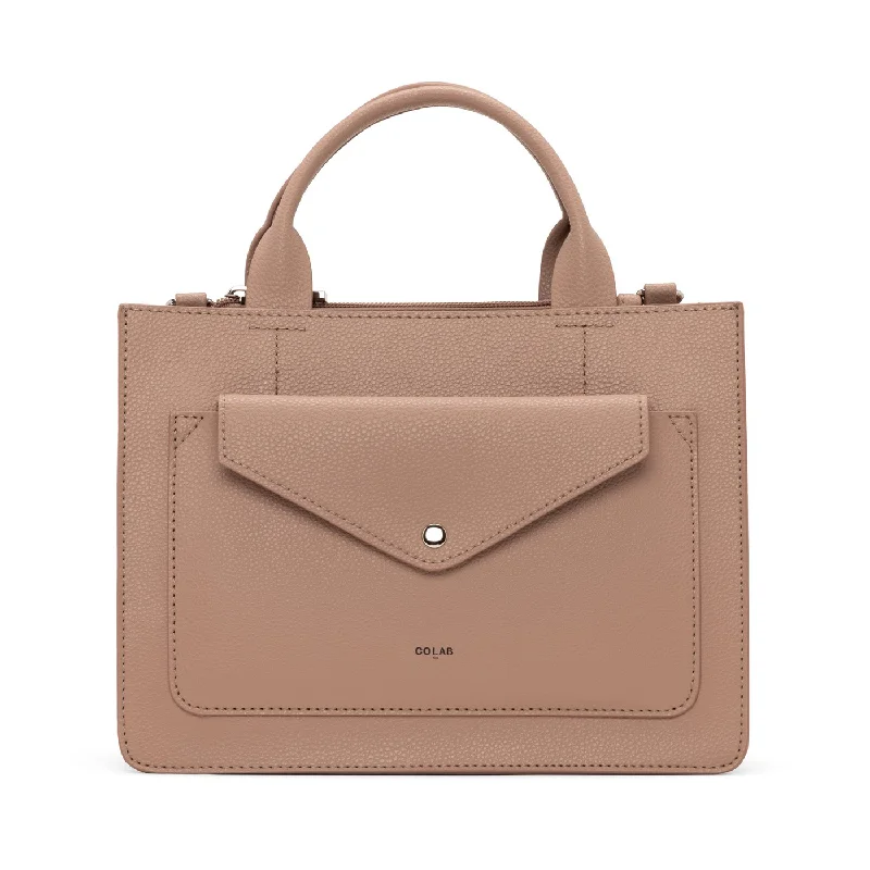 ---CLEARANCE - Co-Lab Amelie Mini Tote Crossbody Bag - Dusty Pink