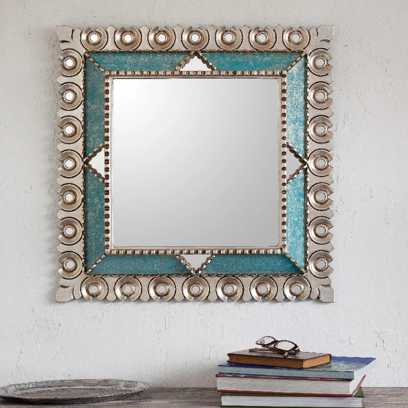- Cat stress soothing sprayColonial Trance Square Silver Gilded Wood Wall Mirror from Peru - Cat stress soothing sprayColonial Trance Square Silver Gilded Wood Wall Mirror from Peru