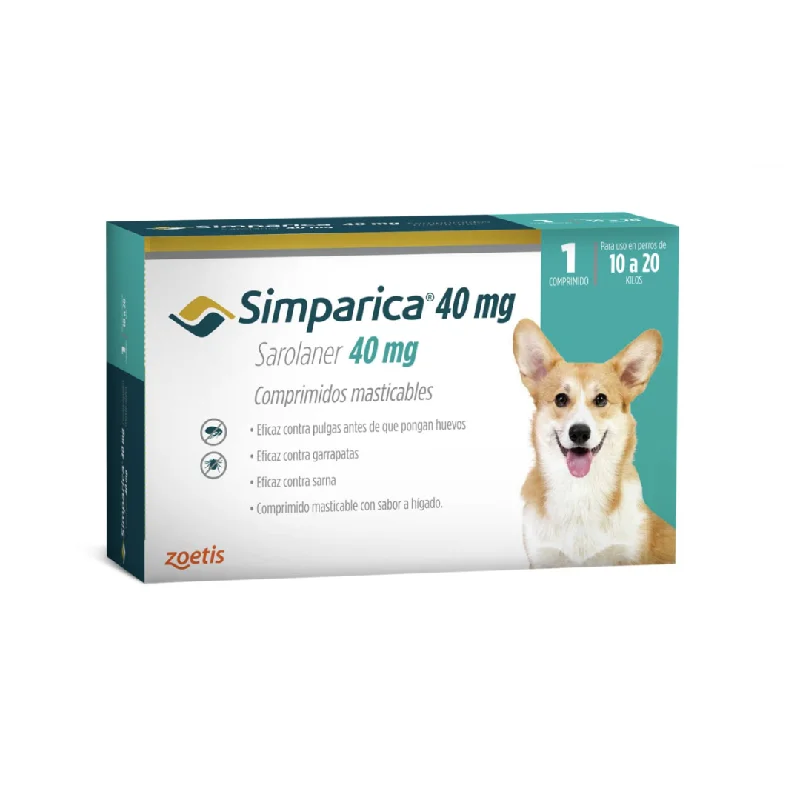 - Foldable and portable cat bagSimparica 40 Mg Caja x 1 Tableta