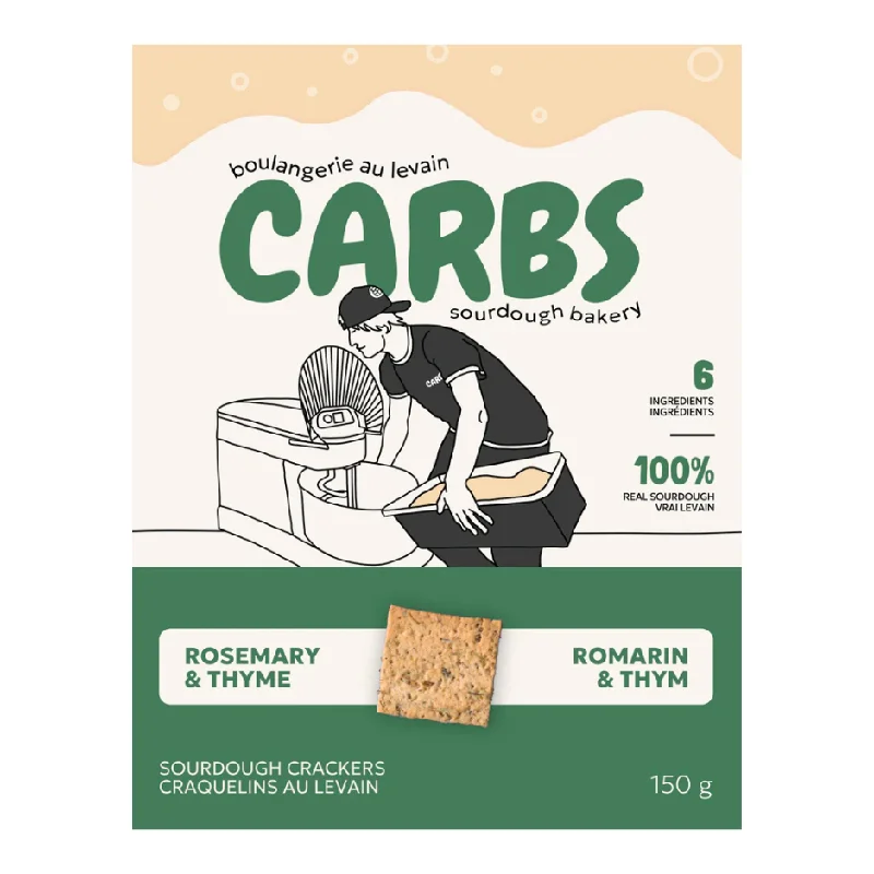 -Anti-scratch sofa protective coverCarbs Rosemary & Thyme Sourdough Crackers - 150g