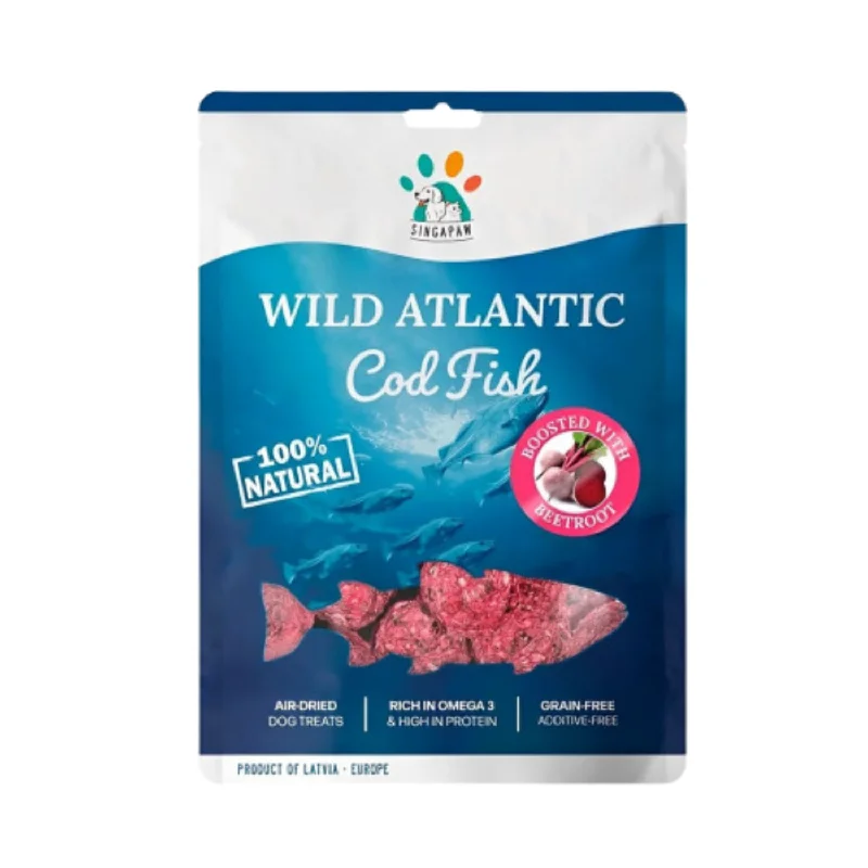 - Hypoallergenic dog foodSingapaw Wild Atlantic Cod Fish With Beetroot Grain-Free Air-Dried Dog Treats - Hypoallergenic dog foodSingapaw Wild Atlantic Cod Fish With Beetroot Grain-Free Air-Dried Dog Treats