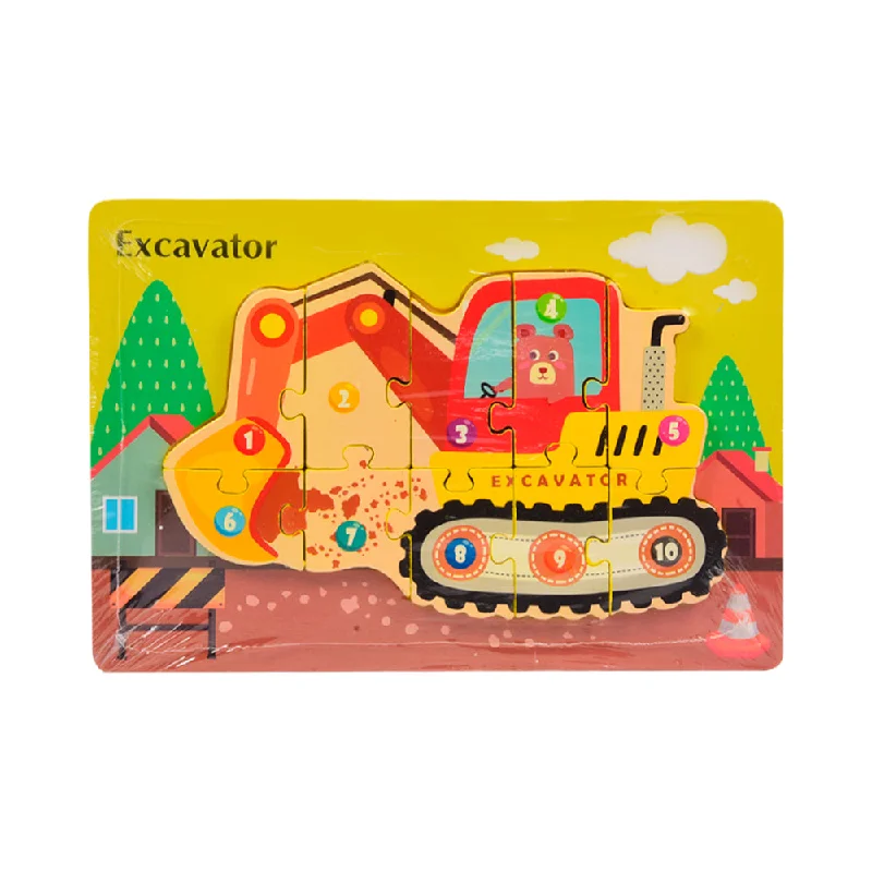 -Explosion-proof leash FOR LARGE dogsWOODEN PUZZLE BOARD COLORFUL 123 EXCAVATOR Z.B
