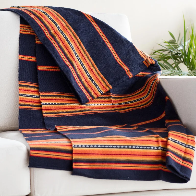 - Automatic induction pet water dispenserInca Comfort Handwoven Alpaca Blend Throw in Midnight and Sunrise