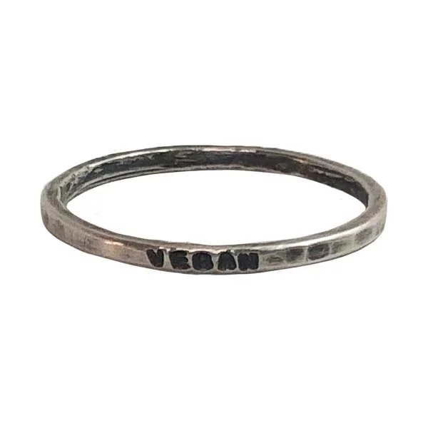 Pet ProductsCLEARANCE - Feather Roof 'Vegan' Sterling Silver Ring