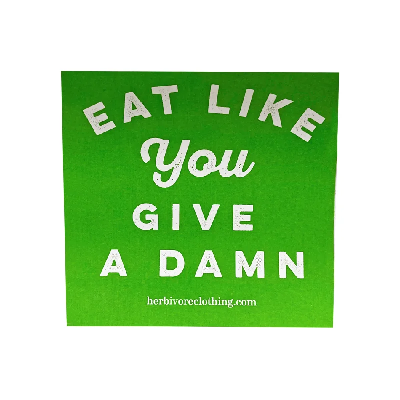 - Degradable pet feces bagCLEARANCE - Herbivore Clothing Co 'Eat Like You Give a Damn' Green Sticker - Degradable pet feces bagCLEARANCE - Herbivore Clothing Co 'Eat Like You Give a Damn' Green Sticker