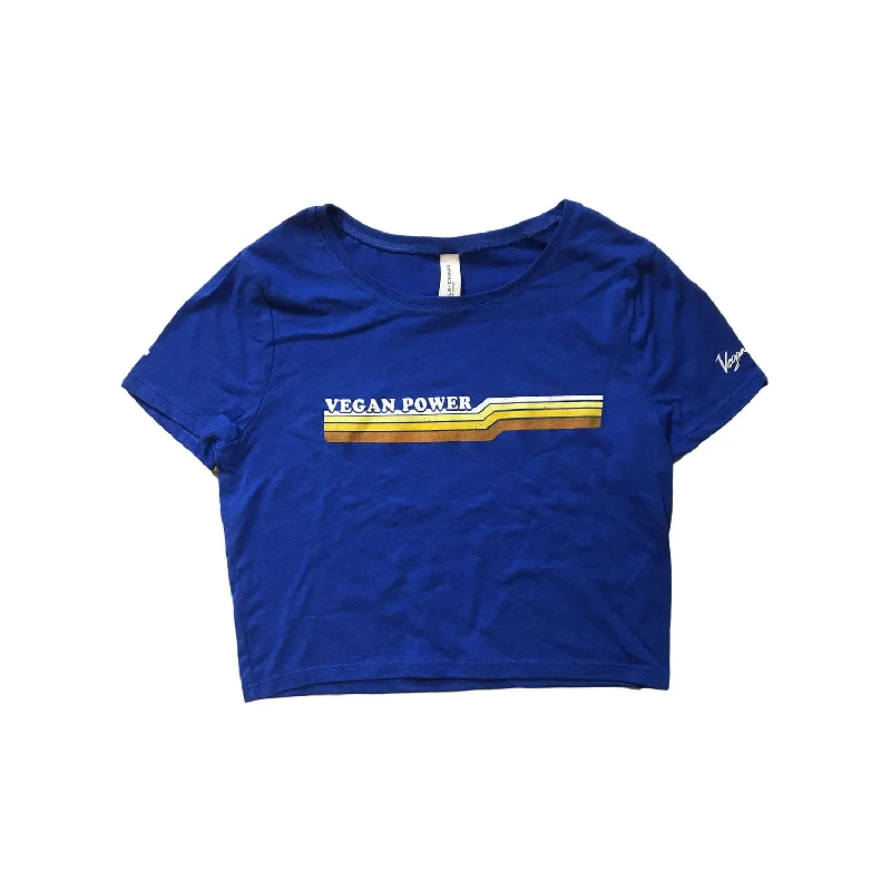  -Splash-proof food bowl AND Anti-choking slow food bowlCLEARANCE - Vegan Power Co 'Vegan Power' Blue Crop Top