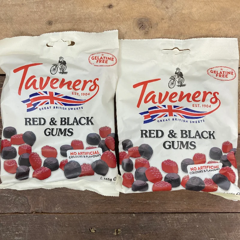 - ​​Christmas pet Christmas clothing3x Taverners Red & Black Gums Bags (3x165g)