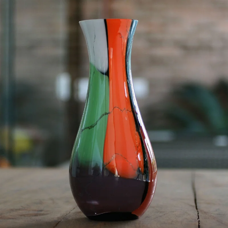 - Automatic induction pet water dispenserMillennial Colors Brazilian Murano Inspired Glass Vase in Tropical Tones - Automatic induction pet water dispenserMillennial Colors Brazilian Murano Inspired Glass Vase in Tropical Tones