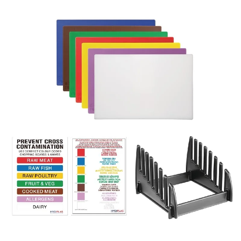 - ​​Christmas pet Christmas clothingHygiplas Low Density Set of 7 Chopping Boards, Steel Rack & Wall Chart - 300x450x10mm
