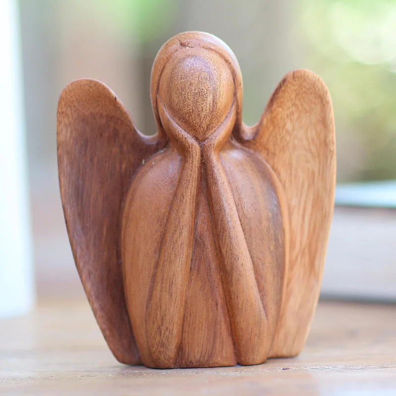  -Anti-slip claw protection raincoat FOR dogsWatching Angel Angel Statuette Hand Carved from Wood