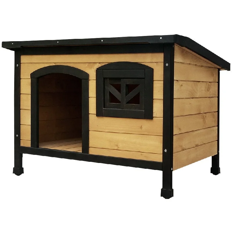 Pet Productsi.Pet Dog Kennel Large Wooden Outdoor Indoor House Pet Puppy Crate Cabin Waterproof