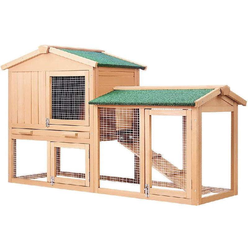 - Automatic induction pet water dispenseri.Pet Chicken Coop Rabbit Hutch 138cm x 44cm x 85cm Large House Run Cage Wooden Outdoor - Automatic induction pet water dispenseri.Pet Chicken Coop Rabbit Hutch 138cm x 44cm x 85cm Large House Run Cage Wooden Outdoor