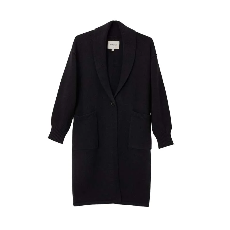 ---CLEARANCE - Matt & Nat Ness Knee-Length Cardigan - Black