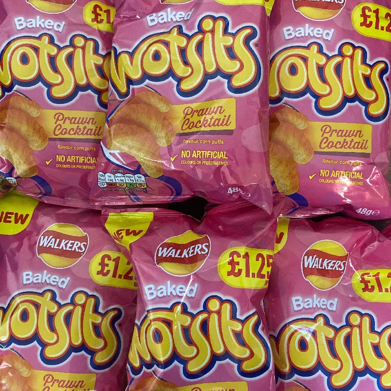 - Dog disposable foam shower gel6x Walkers Wotsits Prawn Cocktail Snacks Share Bags (6x48g)