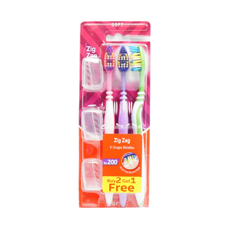 ---COLGATE TOOTH BRUSH ZIGZAG TRIPLE PACK SOFT