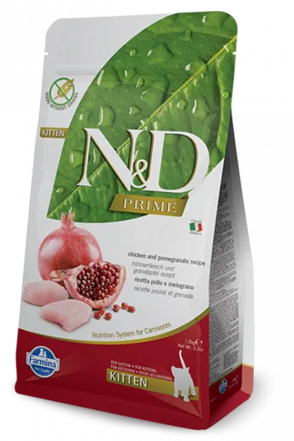    - Outdoor cat food  Farmina N&D Cat Prime Chicken & Pomegranate Kitten