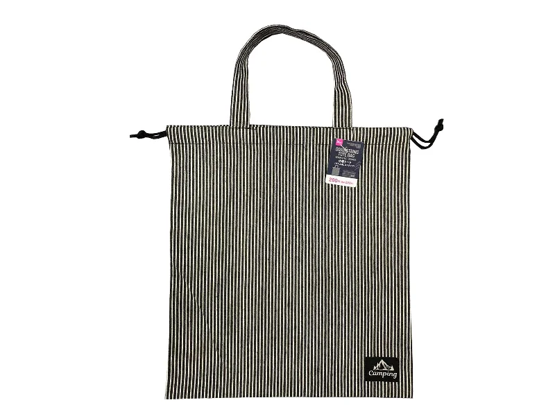 - Air box TSA certified check-inDrawstring Tote Bag -Denim Style - Striped-