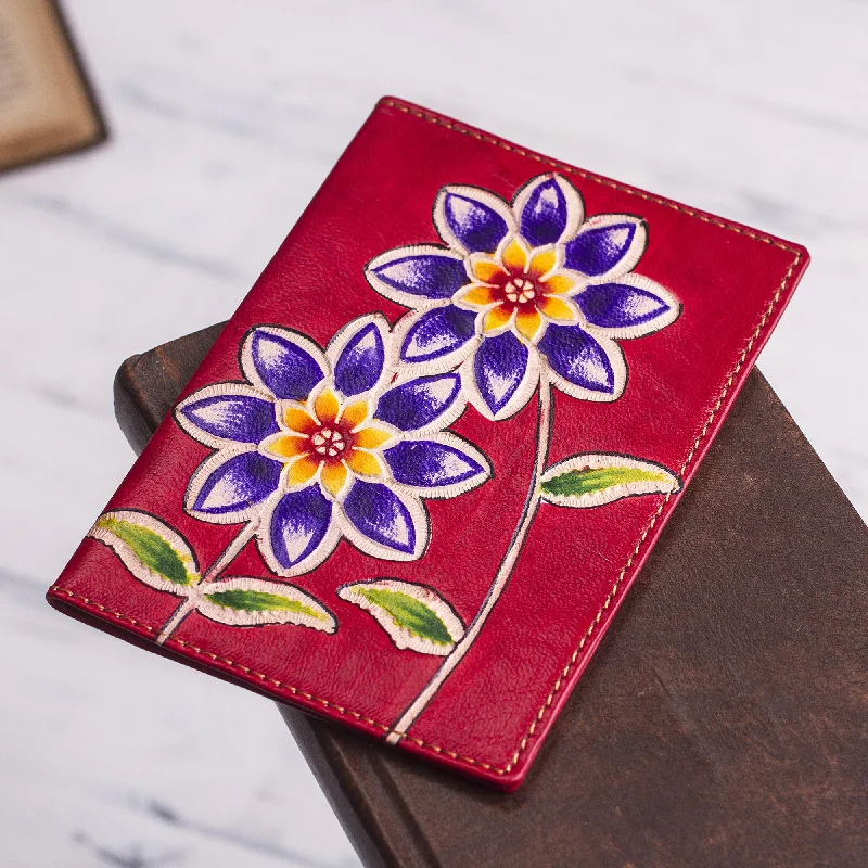  -Anti-slip claw protection raincoat FOR dogsLovely Traveler in Red Red Leather Passport Cover with Hand Painted Flowers
