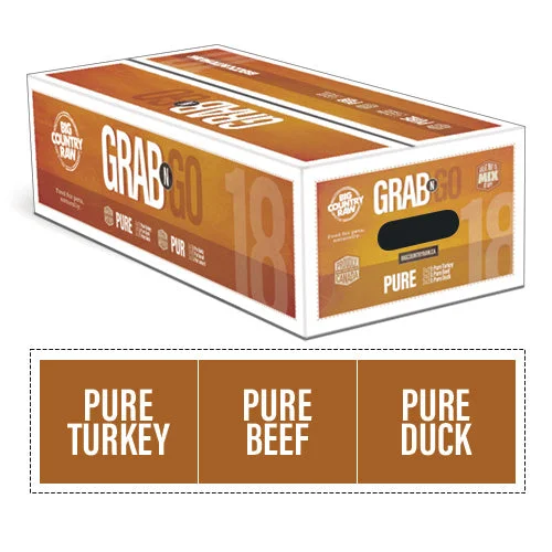    - Cat food for immune system support  Big Country Raw Grab N Go Pure