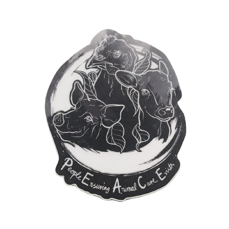  -Anti-slip claw protection raincoat FOR dogsP.E.A.C.E Farm Sanctuary Logo Sticker