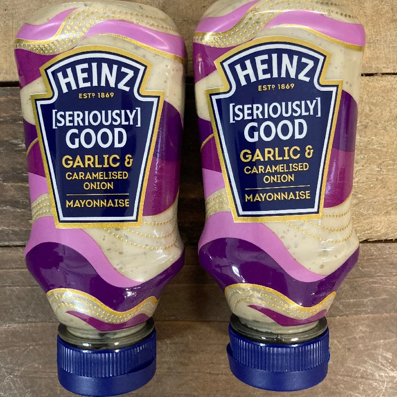 - Organic cotton dog bibs2x Heinz Seriously Good Mayonnaise Garlic & Caramelised Onion (2x220g)