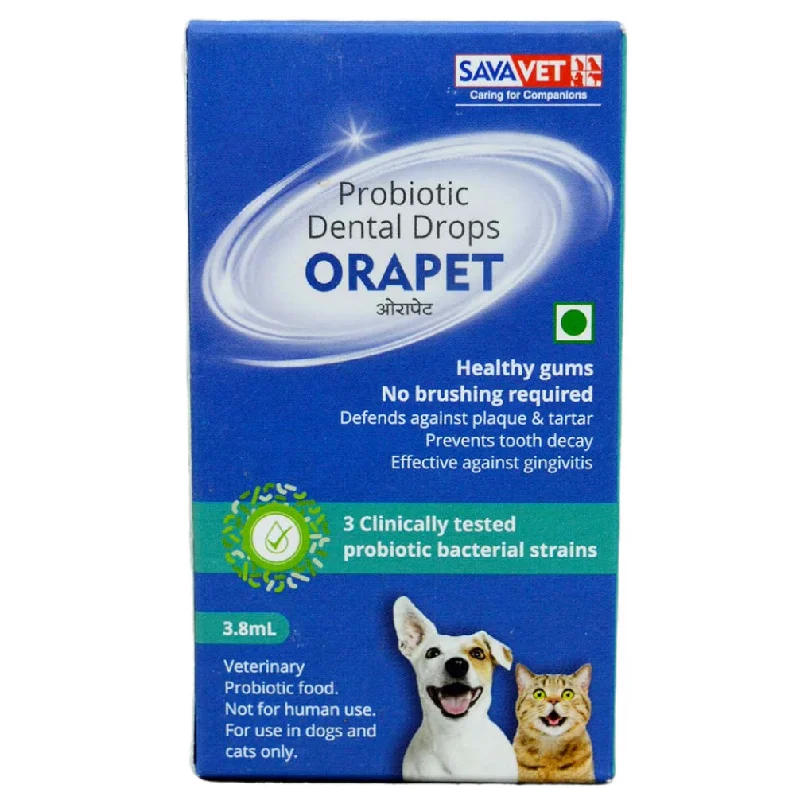 - Dog disposable foam shower gelSavavet Orapet Probiotic Dental Drops for Dogs and Cats (3.8 ml) - Dog disposable foam shower gelSavavet Orapet Probiotic Dental Drops for Dogs and Cats (3.8 ml)