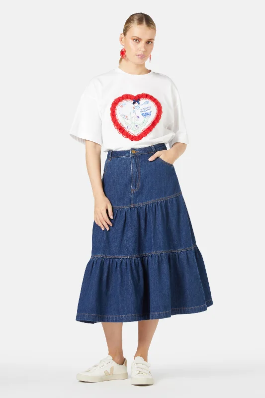 - Natural latex pet mattressTaylah Denim Skirt