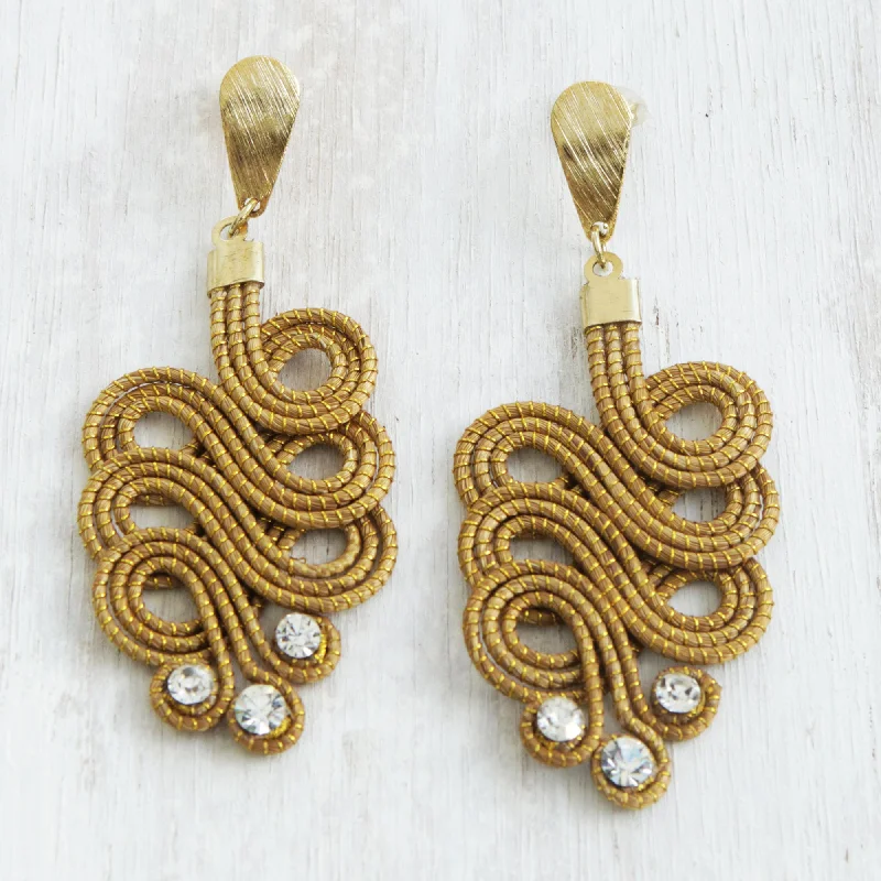 - ​​Pet toys under    yuanJalapão Grandeur Golden Grass and 18k Gold Plate Artisan Crafted Earrings