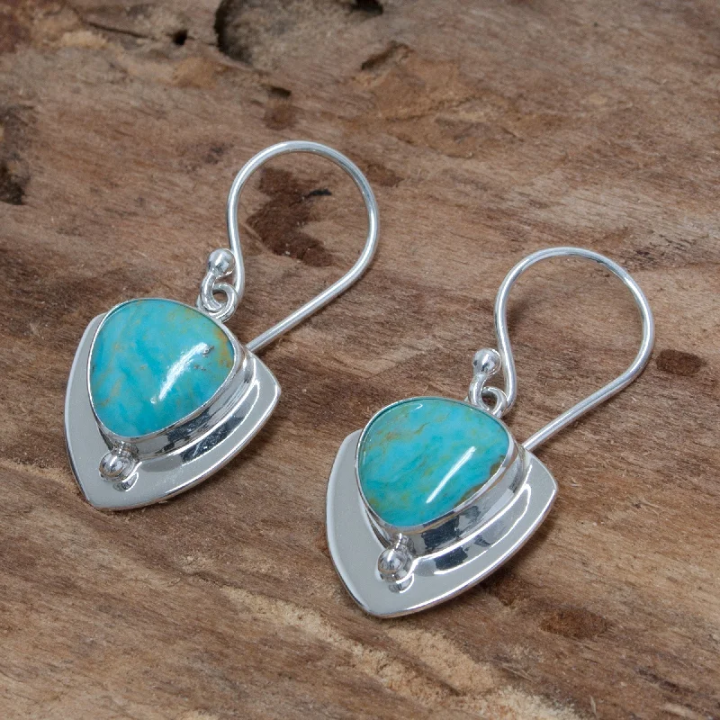 - Summer pet ice matPyramids of Friendship Unique Taxco Silver Turquoise Earrings