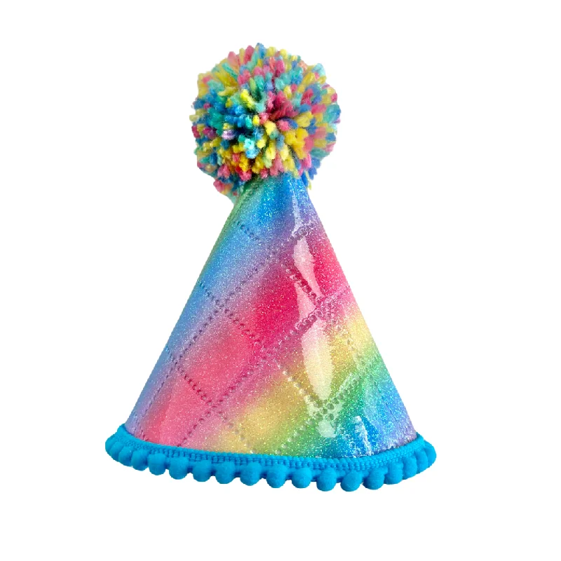 - Air box TSA certified check-inCoco & Pud Shiny Rainbow Glitter Pet Party Hat