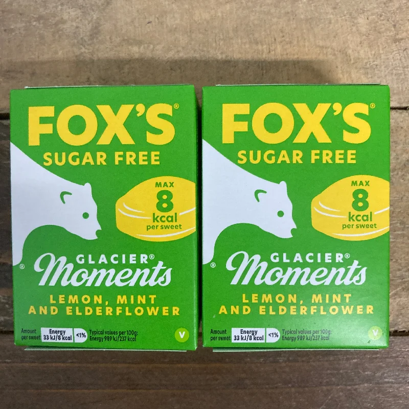 - Winter warm clothes for short-haired dogs8x Fox's Sugar Free Lemon, Mint and Elderflower Glacier Moments Boxes (8x40g)