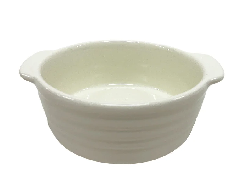 Pet ProductsRound Baking Dish - French Style - Shade - White - 4.92in - 12.5cm