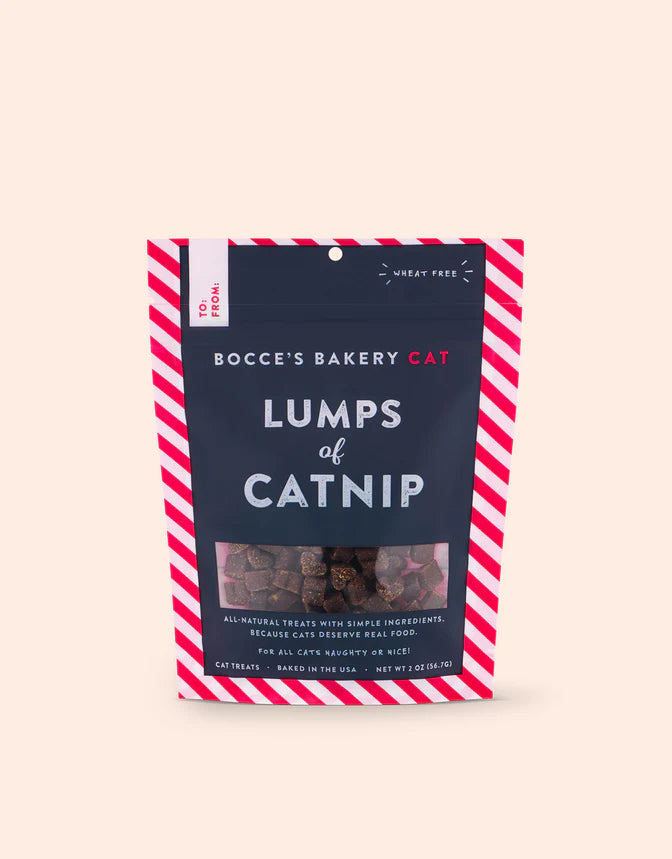    - Grain-free cat food recommendations  Bocce's Bakery Cat Christmas Lumps of Catnip