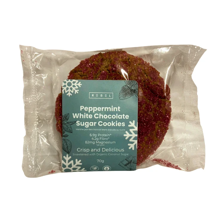 - Car dog seat beltRebel Foods Peppermint White Chocolate Sugar Cookies - 70g