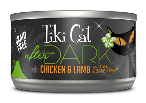    - Chicken flavor cat food  Tiki Cat After Dark Chicken & Lamb