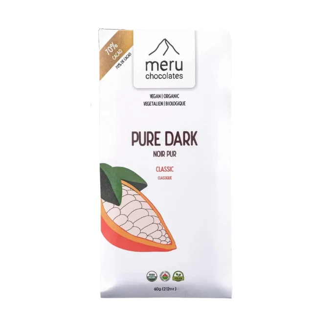 - Parrot climbing and standing wooden frameMeru Chocolates Pure Dark Chocolate Bar - 60g - Parrot climbing and standing wooden frameMeru Chocolates Pure Dark Chocolate Bar - 60g