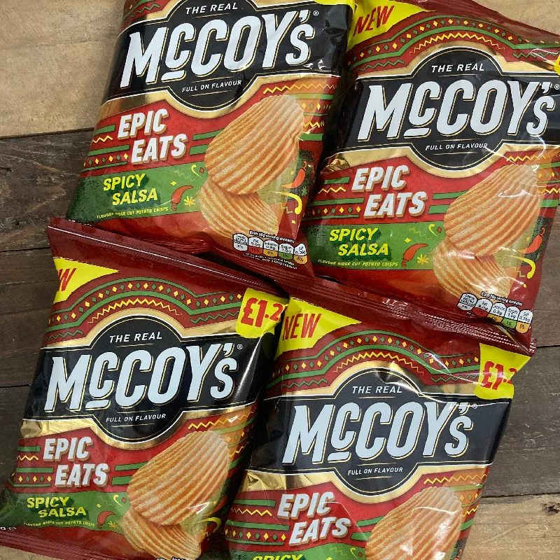 - Parrot climbing and standing wooden frame4x McCoys Epic Eats Spicy Salsa Sharing Crisps Bags (4x65g)