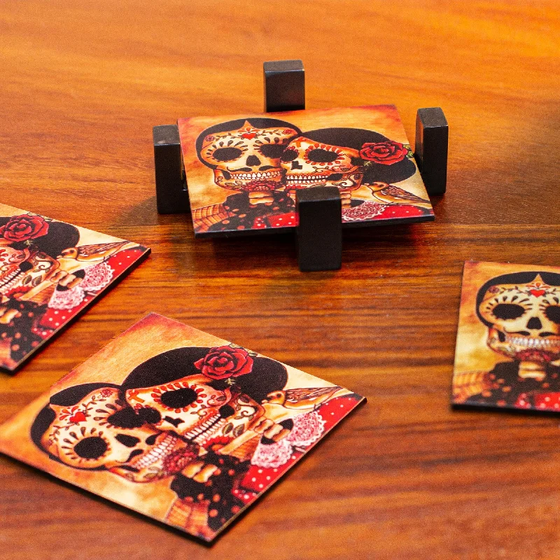 - Pet monitor with cameraDay of the Dead Romance Set of 4 Decoupage Coasters with Day of the Dead Theme