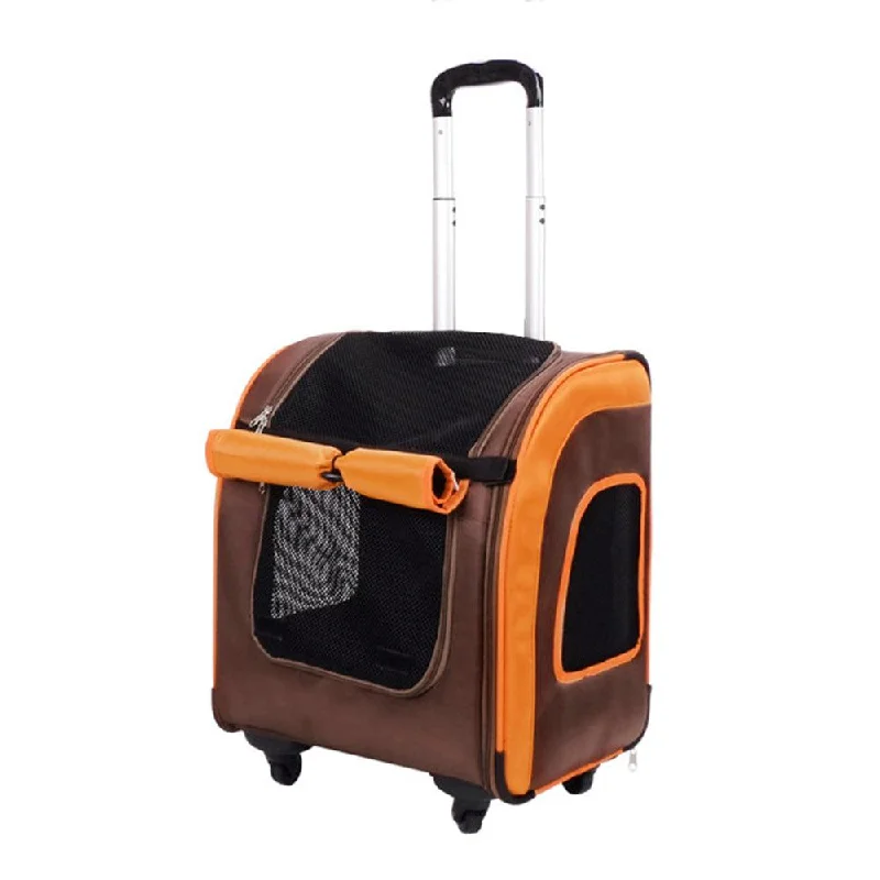 - Pet toys under yuanIbiyaya New Liso Backpack Parallel Transport Pet Trolley- Orange/Brown - Pet toys under yuanIbiyaya New Liso Backpack Parallel Transport Pet Trolley- Orange/Brown